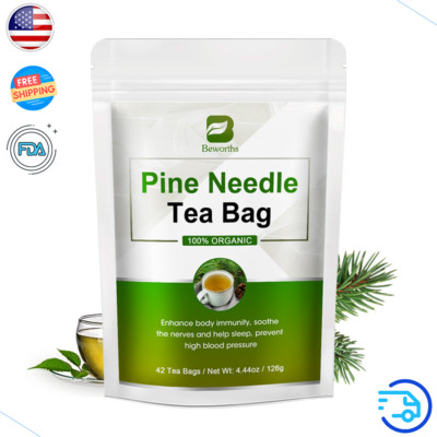 42Pcs Pine Needle Tea Bags Improve Sleep Lower Blood Pressure Healthy Herbal Tea
