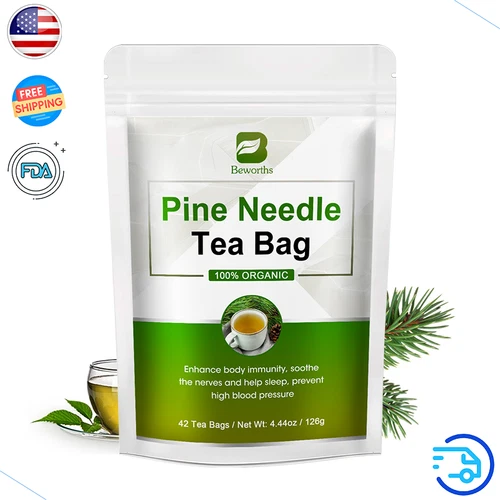 42Pcs Pine Needle Tea Bags Improve Sleep Lower Blood Pressure Healthy Herbal Tea