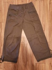 VTG Y2K Baggy Gorpcore Cargo Hiking Utility Pants Sz 2 Low Rise Wide Leg Crop