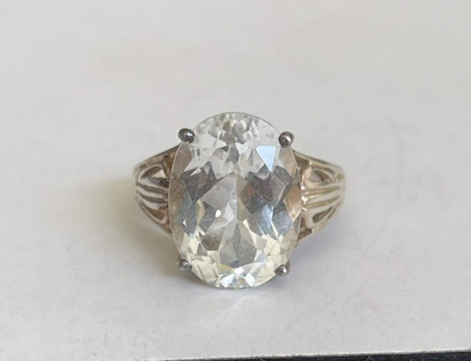 STUNNING LARGE SIGNED DESIGNER CLEAR RHINESTONE S… - image 1