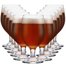 13 OZ Red&White Wine GlassesClear Water Goblets Set of 12Multi-purpose Water ...