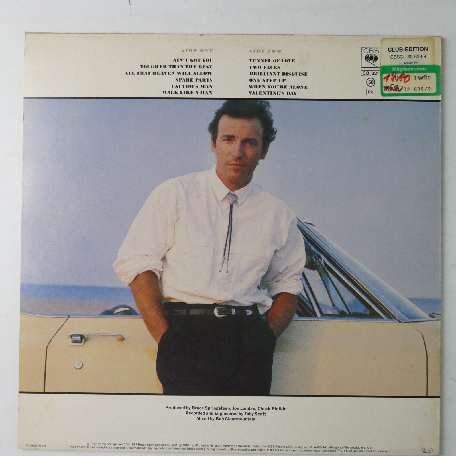 Bruce Springsteen Tunnel of Love CBS Records 1987 LP6374 eBay
