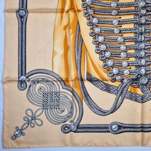 RARE VINTAGE HERMES Silk Scarf "Brandebourgs" Carre 90 designed by Caty Latham - Picture 5 of 14