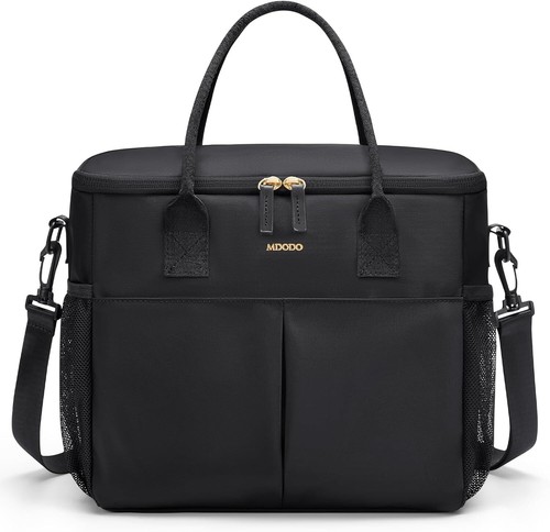 Large Insulated Lunch Bag with Shoulder Strap for Work, Picnics, Outings - Picture 8 of 8