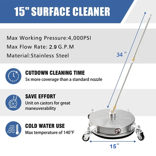 4000 PSI High Pressure Washer Water Heavy Duty Surface Cleaner Industrial Grade - Picture 2 of 25
