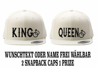 Snapback Cap mit Mr Mrs Motiv Partner Look 2 Stück Hochzeitsgeschenk Varianten