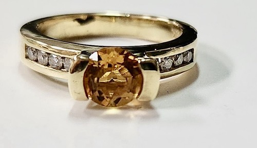 John Atencio 18K Yellow Gold Ring Yellow Citrine 0.84 Carat diamonds Size 5 - Picture 2 of 8