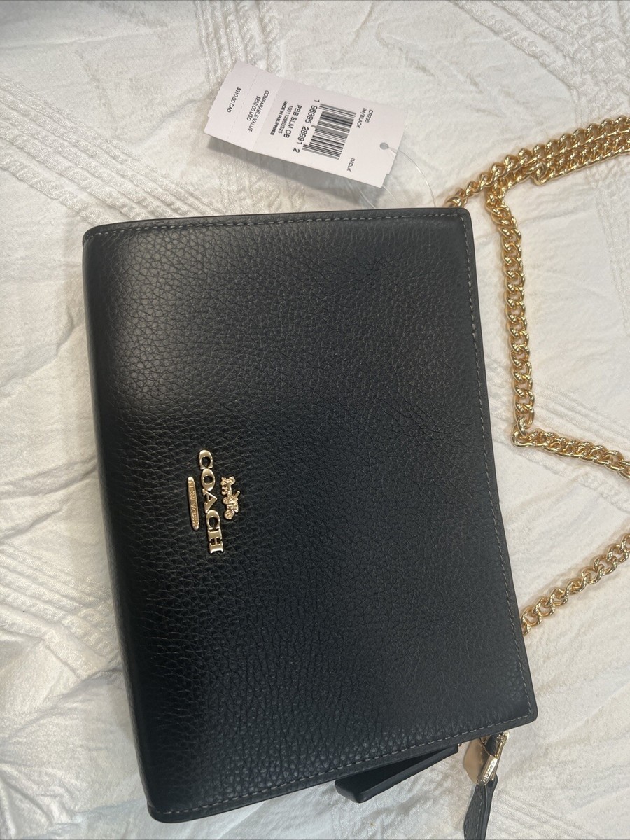 COACH CR238 Slim Crossbody Bag in Refine Pebble Leather COACH CR238 Slim Crossbody Bag in Refine Pebble Leather