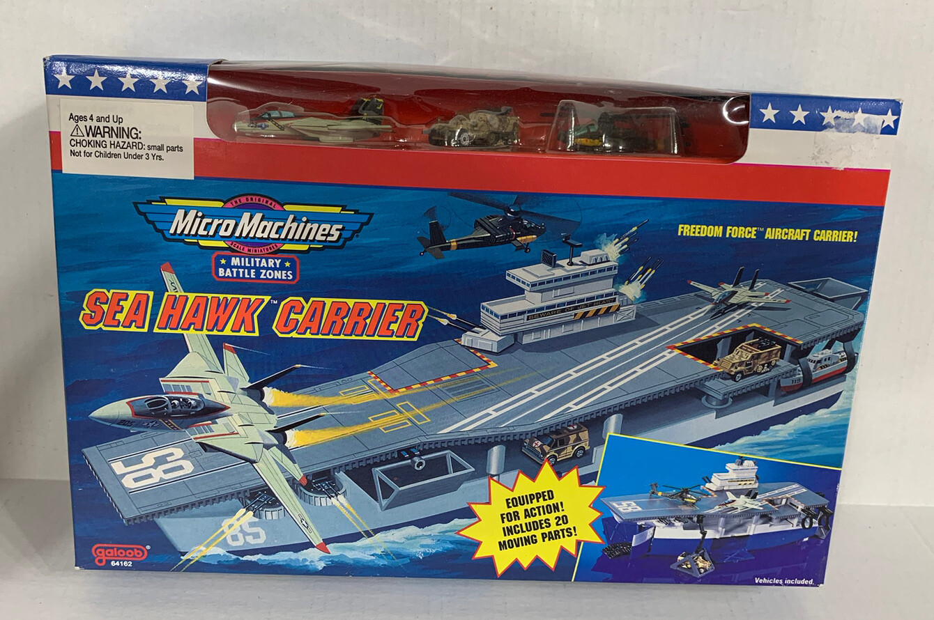 Micro Machines Military Sea Hawk Carrier 1993 Galoob Aircraft Carrier SEALED