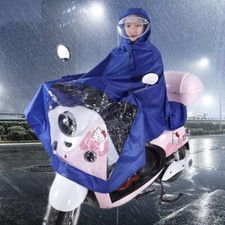 Waterproof Hooded Coat Poncho Cape Mobility Scooter Bike Rain Cover UK