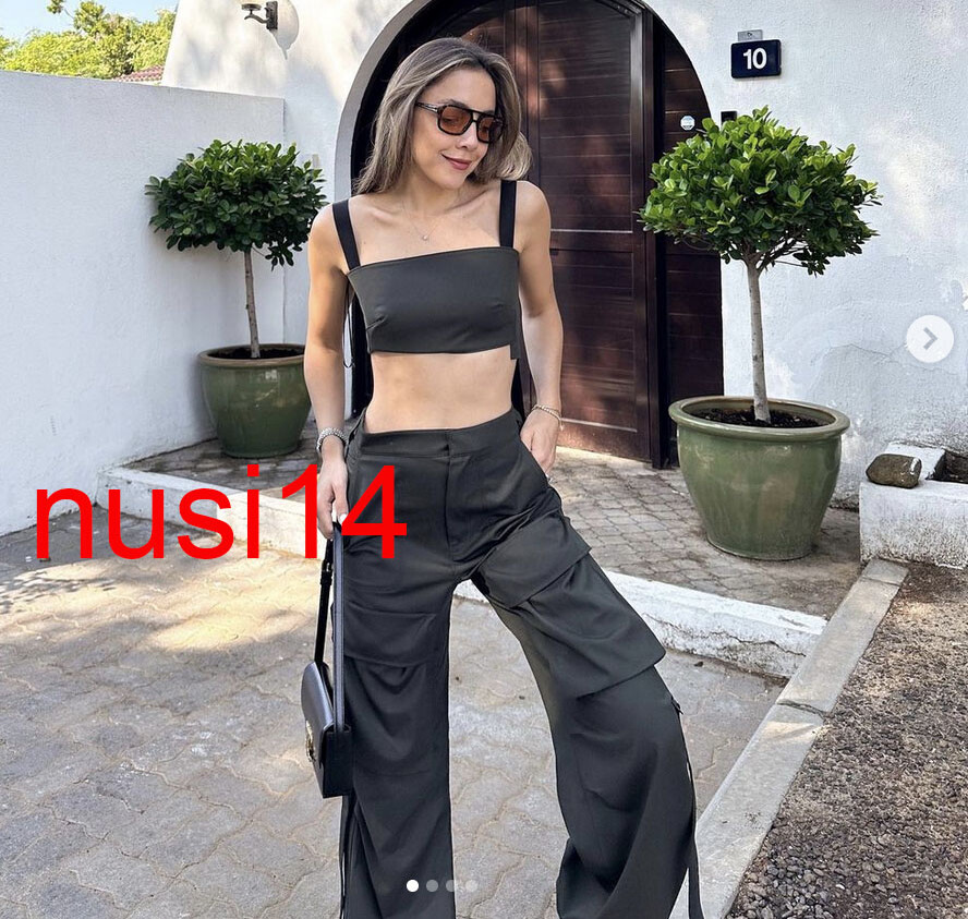 ZARA NEW WOMAN STRAPPY WOOL BLEND CROP TOP KHAKI XS-L 2224/455 | eBay
