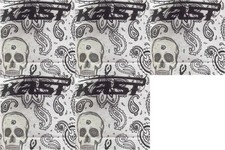 Lot de 5 bandits/guêtres de cou Kast Extreme Fishing Gear Skull-Paisley neuf avec étiquette OP
