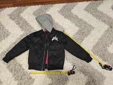 Nike Air Jordan Coat Black Jumpman Zip Up Hooded Jacket Kids Youth M 4-5