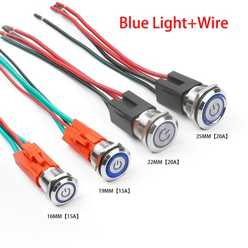 IP66/IP67 LED Illuminated ON / OFF POWER Button Switch 12mm 16mm 19mm 22mm 25mm - Picture 15 of 23