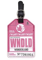 Disney Alice In Wonderland I'm Late Faux Leather Luggage Tag With Tags Disney Alice In Wonderland I'm Late Faux Leather Luggage Tag With Tags