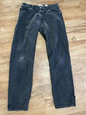 Vintage Levis 550 Jeans Relaxed Fit Black Denim Men 36X36 Straight Leg Red Tab
