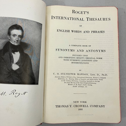 Roget's International Thesaurus of English Words and Phrases 1932 VTG Hardcover - Picture 5 of 9