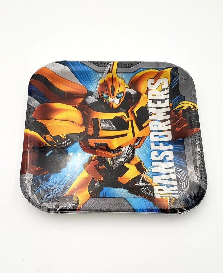 Новые тарелки для вечеринки на день рождения Transformers упаковка 7 в 8 бумажная посуда детский десерт  - Изображение 4 из 4