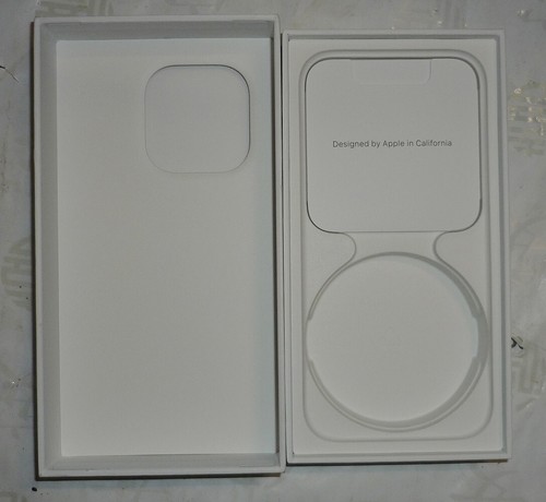 Apple A2848 iPhone 15 Pro Blanc Titane 256 Go - Boîte vide UNIQUEMENT - Photo 2 sur 2