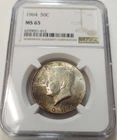 *TONED* 1964 KENNEDY 50C HALF DOLLAR NGC MS65 #6299051-012
