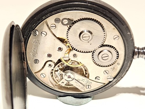 ANTIQUE RARE PRE WW1 SWISS MEN'S OPEN FACE STEEL POCKET WATCH "DOXA" 1905-1907's - Picture 18 of 18