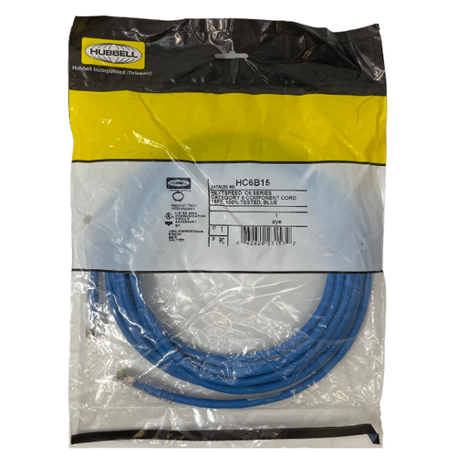 HUBBELL PREMISE WIRING 15 ft. Ethernet Cable, Cat 6, Blue - 第 2/3 張圖片