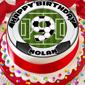 Football Frontiere Joyeux Anniversaire Personnalise 7 5 In Environ 19 05 Cm Comestible Cake Topper C 025g Ebay