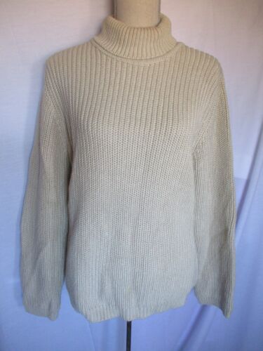 Orvis Sweater L 100% Cotton Classic Cable Knit Pul