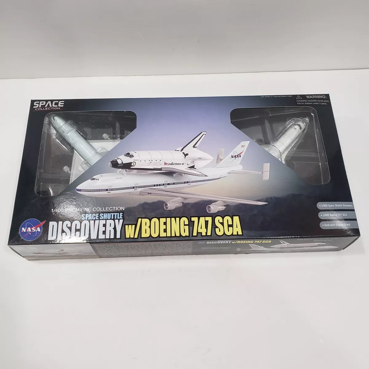 DRAGON WINGS NASA SPACE SHUTTLE DISCOVERY W/ BOEING 747 SCA 1/400 #56184-03
