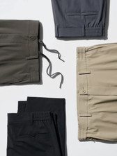 UNIQLO Men's Ultra Stretch Pants Dark Gray/Black/Beige/Olive  XS - 4XL New Japan