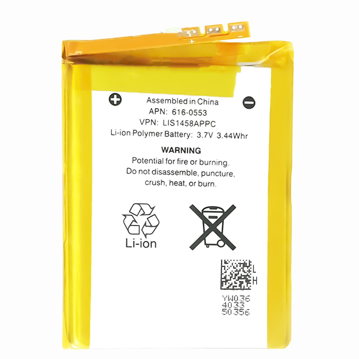 Replacement Battery For Apple iPod Touch 4 616-0553 616-0550