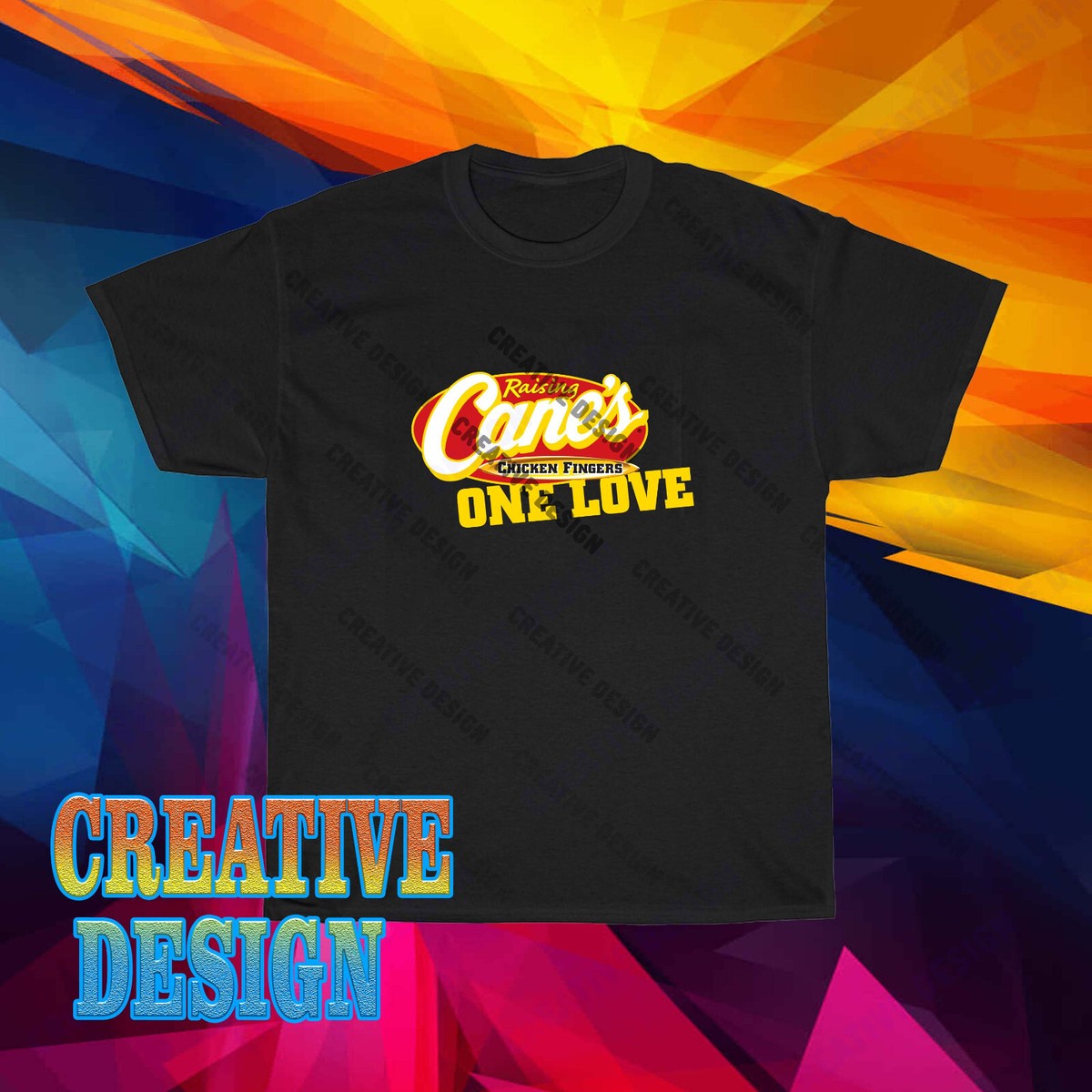 New Design Raising Cane's Chicken Fingers Logo T-Shirt Funny Size