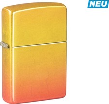 ZIPPO "ORANGE YELLOW" COLOR 540° LIGHTER / TUMBELED BRASS FUSION **NEW IN BOX**