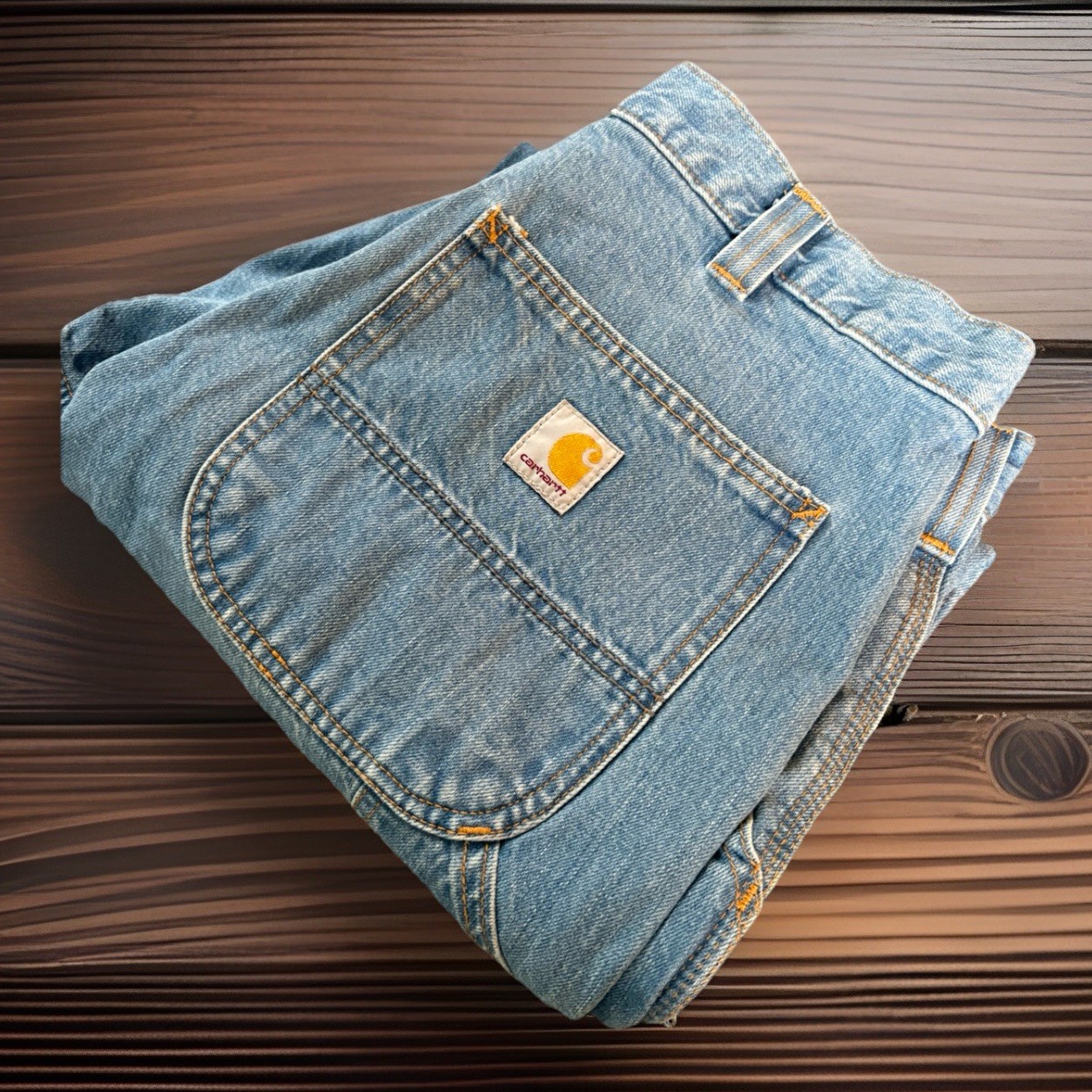 Carhartt BD4941-M Jeans Mens 32x32 Loose Fit Carpenter Utility Workwear Denim