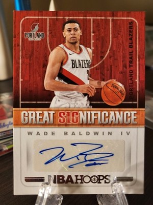 2018-19 Panini Hoops Wade Baldwin VI Auto Autograph Blazers #GS-WB