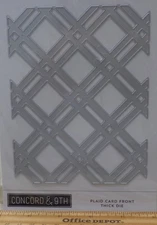 Concord & 9th; Plaid Card Front Thick Die; approx 5.5" x 4.25"; A2 size; NEW