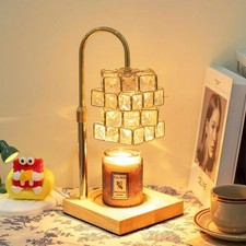 Crystal Candle Warmer Lamp - Dimmable, Timer 2H/4H/8H, Adjustable Height - Home