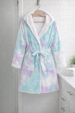 Super Soft Hooded Fleece Bathrobe