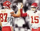 PATRICK MAHOMES - TRAVIS KELCE - CHIEFS -  DUAL SIGNED 8 x 10 PHOTO w/COA