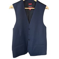 Awearness Kenneth Cole Mens XL Navy Blue Awear-Tech Slim Fit Suit Vest 0043