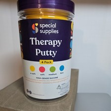 Special Supplies Therapy Putty for Teens 4 Count Pack of 1 , Primary Colors