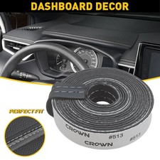 Car Auto Leather Dashboard Decor Line Strip Sticker Moulding Line Trim White PU