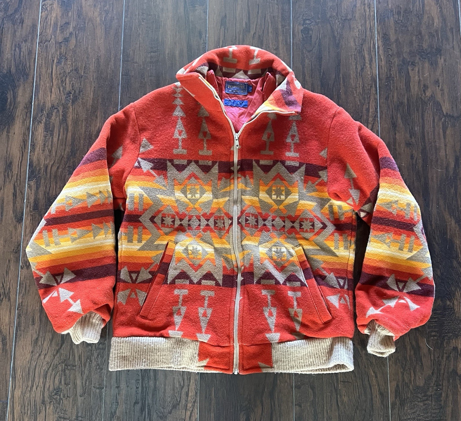 Vintage Pendleton Aztec 100% Wool Jacket Women’s … - image 1