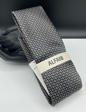 ALFANI Men's 100 Polyester Tie  Black  Renato Geo  NEW MSRP: 55.