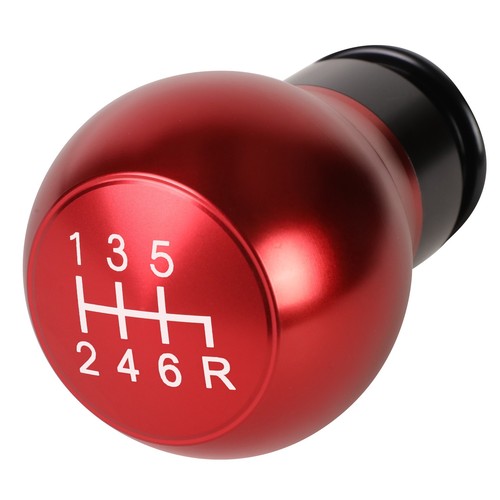 J2 6-Speed MT Teardrop Shape Style Shift Knob Red w/ M8/ M10/ M12 Adapter 170g - Picture 5 of 7