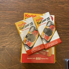 2-Pack Kodak FunSaver 35 - 27 Exposure Cameras 800 Speed Film -Expired 06/2005