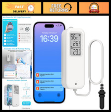 2-in-1 WiFi Freezer  Room Thermometer with App Alerts for Fridge, Fish Tank, Wi