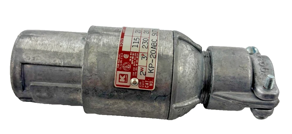 Hubbell/Killark KP-20ABC SU-78 插头 – 20A 115/230VAC 工业销和套管,Gr — 第 4/4 张图片