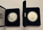 2 - 1997 & 98 US Silver American Eagle One Ounce Proof Coins w/ Box & COA