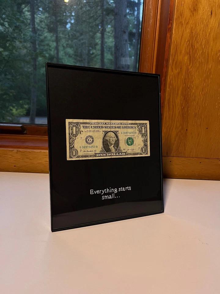 Inspirational Money Frame | Real $1 Bill | Hustler Decor for Office, Business. - Image 2 of 2